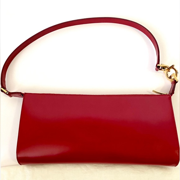 SALVATORE FERRAGAMO Red Leather Shoulder Bag / Purse - Picture 5 of 6